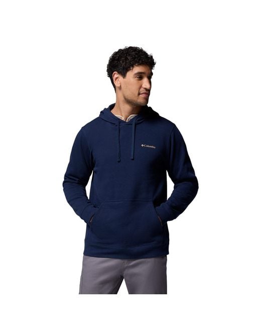 Columbia Blue Trek Graphic Hoodie Cotton Hooded Sweatshirt for men