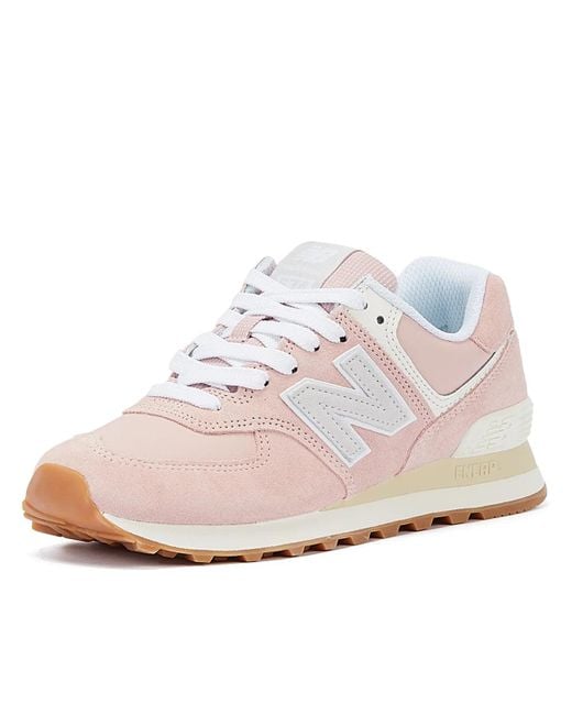 New Balance Pink 574 Orb Suede Women's Trainers