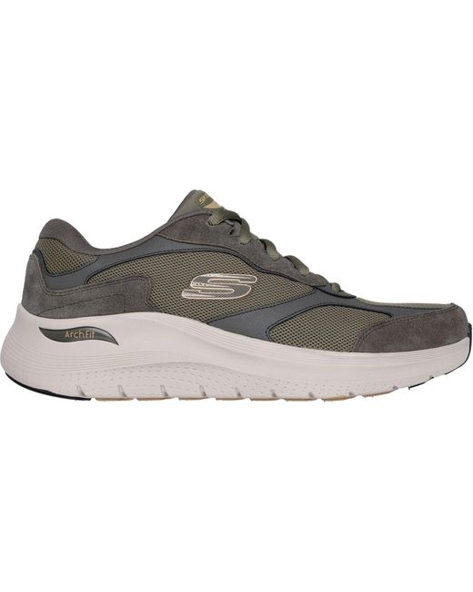 Skechers Gray Arch Fit 2.0 The Keep 232702-olv Lace Up Shoe for men