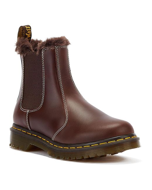 Dr. Martens Brown 2976 Leonore Pull-up Women's Boots