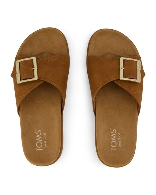 TOMS Brown Marin Textile Sugar Sandals