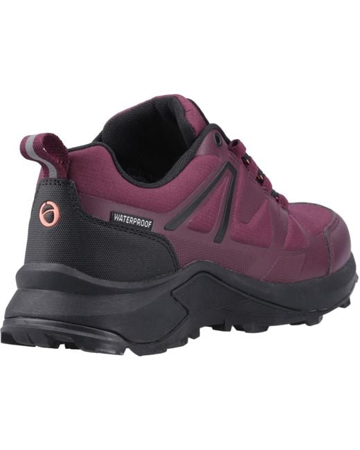 Cotswold Purple Horton Low Textile Burgundy Hiking Shoes