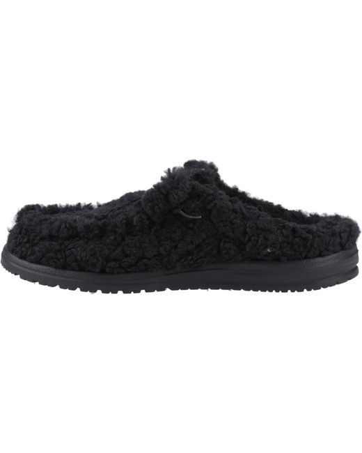 HeyDude Black Wally Synthetic Mules for men