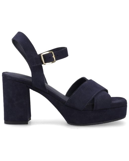 Hush Puppies Blue Ophelia Suede Sandals