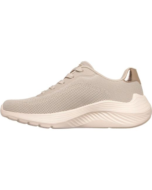 Skechers Natural Bobs Squad Waves Current Look Textile Off Trainers