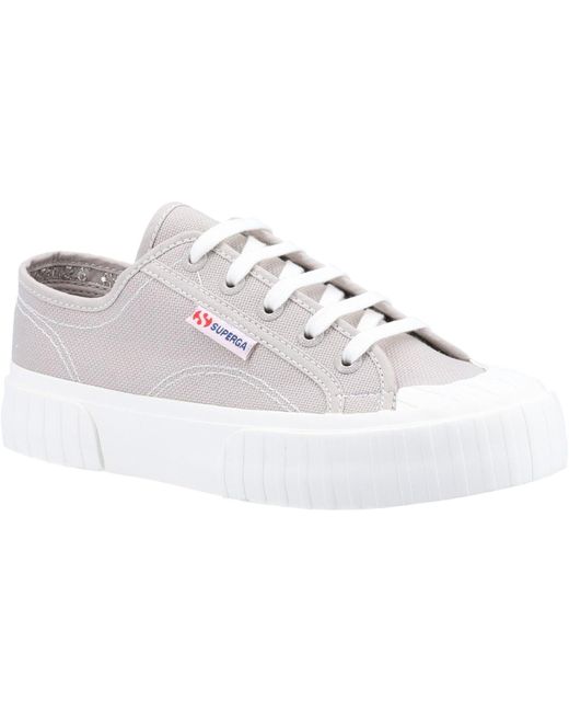 Superga White 2630 Stripe 100% Baumwolle Colomba Sneakers