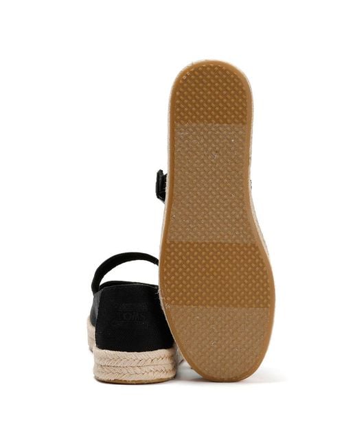 TOMS Black Carolina Mary Jane Textile Espadrilles