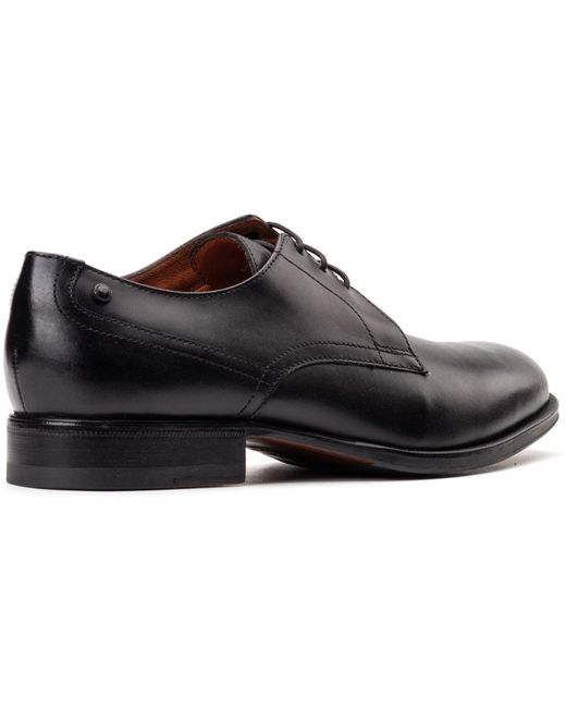 Base London Black Edison Leather Lace-Up Shoes for men