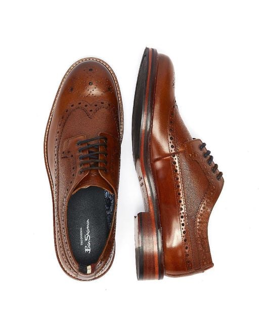 Ben Sherman Archie brogue braune schuhe in Brown für Herren