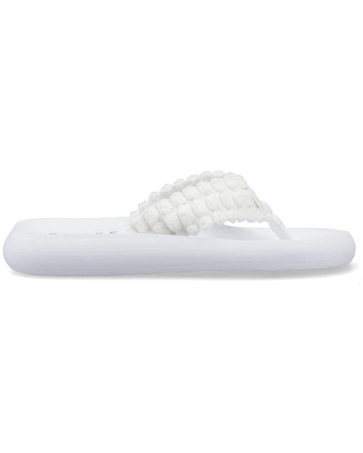 Rocket Dog White Spotlight Atom Textile Flip Flops
