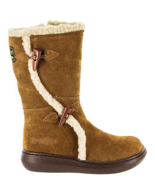 Rocket Dog Brown Slope Suede Chestnut Boots