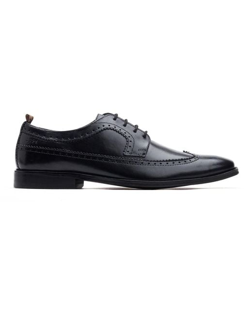 Base London Black Havisham Leather Brogues Shoes for men