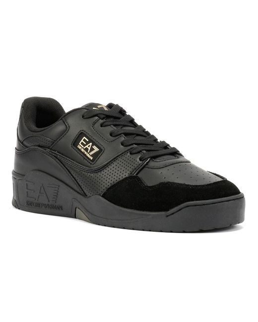 EA7 Basket Low Perf Zwarte Sneakers in het Black voor heren