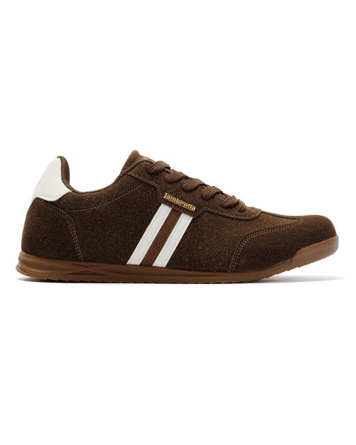 Lambretta Brown Tackle Chocolate Trainers for men