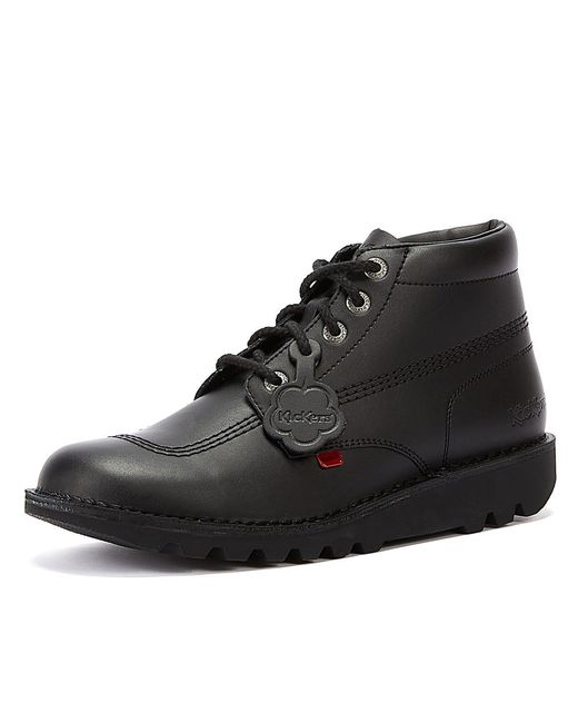 Kickers Black Kick Hi Leather Ankle Boots