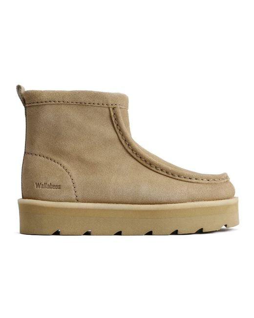 Clarks Natural Meare Rooey Suede Maple Boots