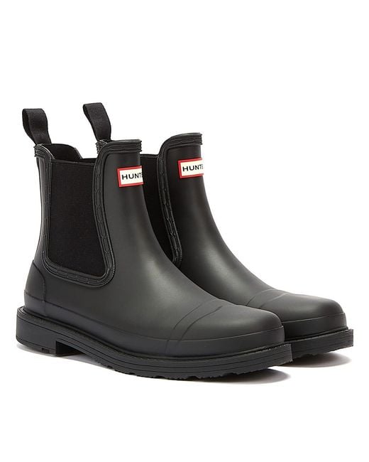 Hunter Black Chelsea Boots