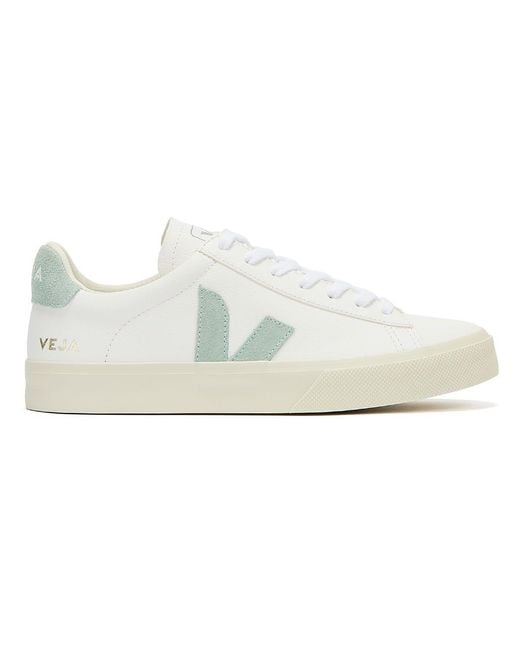 Veja White Campo Chromefree Leather Extra Matcha Trainers