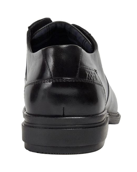 Pod Black Savage Leather/Textile Lace-Up Shoes for men