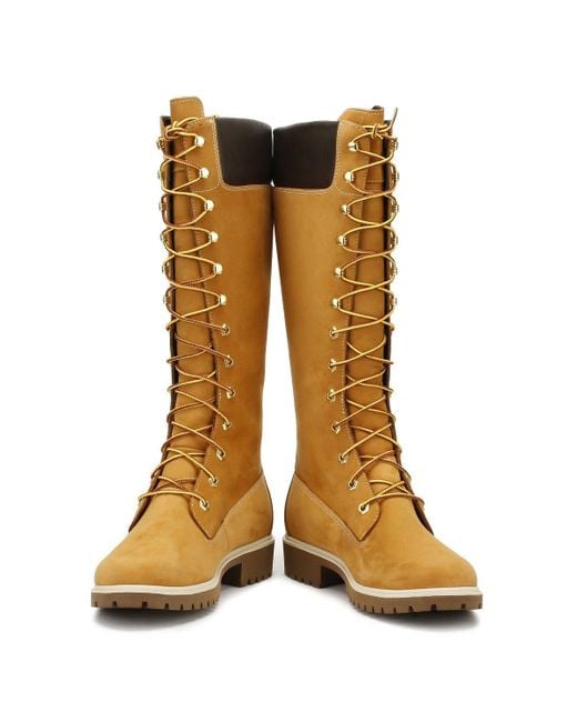 timberland round toe leather tall boots