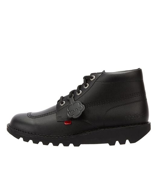 Kickers Black Kick Hi Leather Ankle Boots