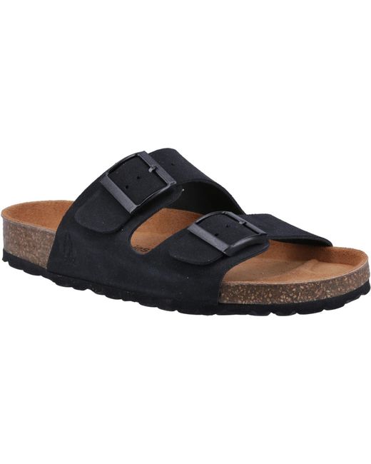 Hush Puppies Blue Brixley Mule Suede Standard Sandals