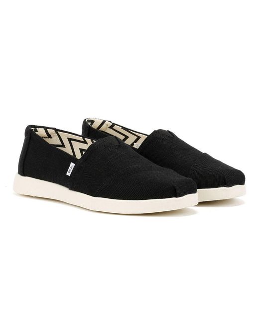 TOMS Black Alpargata Plus Heritage Canvas Espadrilles