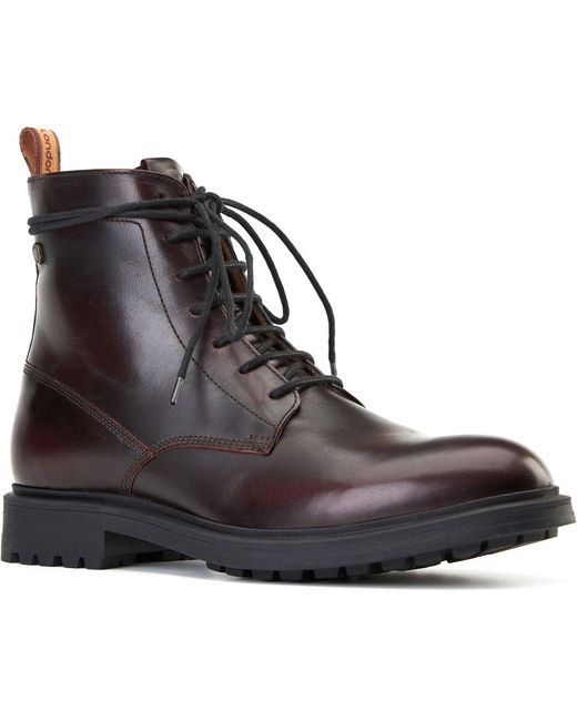 Base London Black Brunel Leather Ankle Boots for men