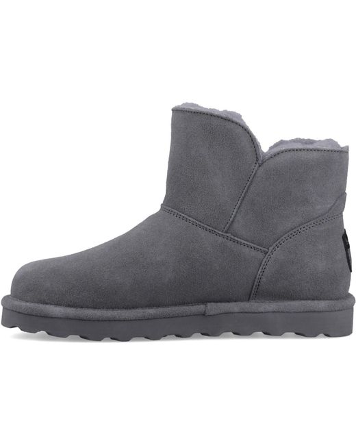 BEARPAW Gray Magnolia Suede Winter Ankle Boots