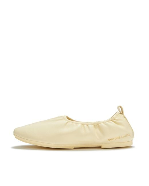 Fitflop Natural Delicato X Pantone Poise Leather Ballerinas