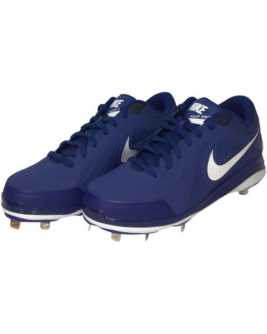royal blue metal baseball cleats