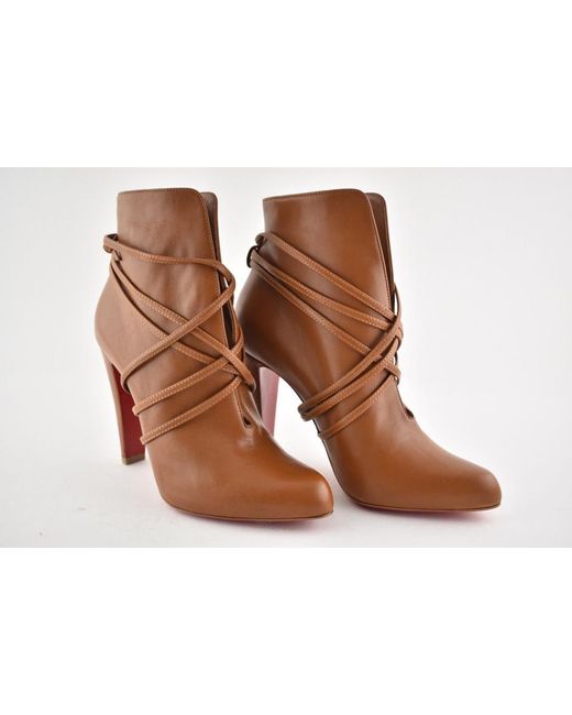 christian louboutin nappa shiny leather booties