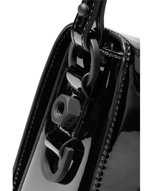 Off-White c/o Virgil Abloh Embellished Patent-leather Shoulder Bag in Black - Save 23% - Lyst