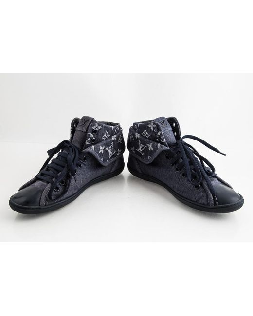 louis vuitton denim boots