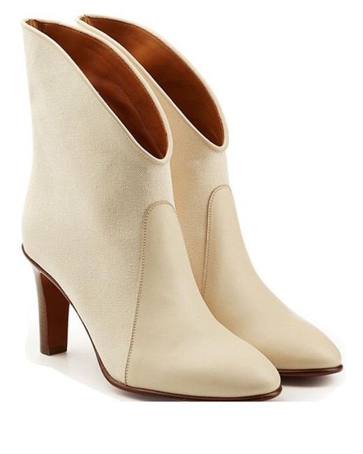 chloe white ankle boots
