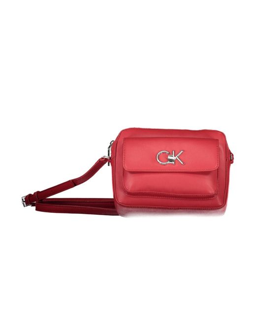 Calvin Klein Red Polyester Handbag