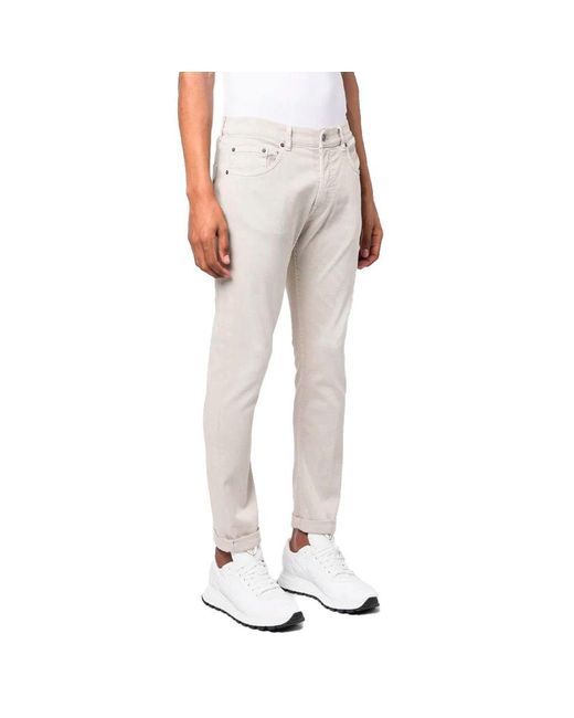 Dondup Natural White Cotton Jeans & Pant for men