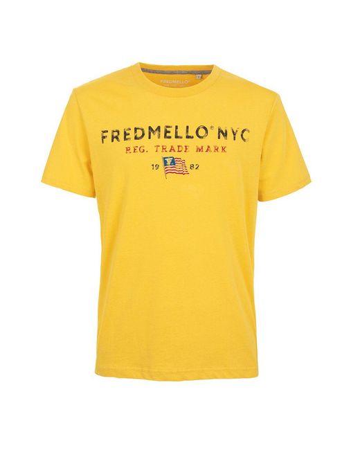 Fred Mello Yellow Cotton T for men