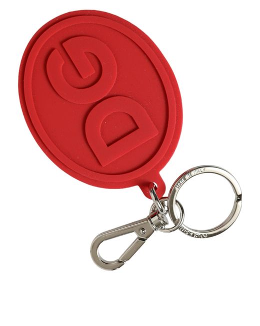 Dolce & Gabbana Red Elegant Trifold Key Holder Case