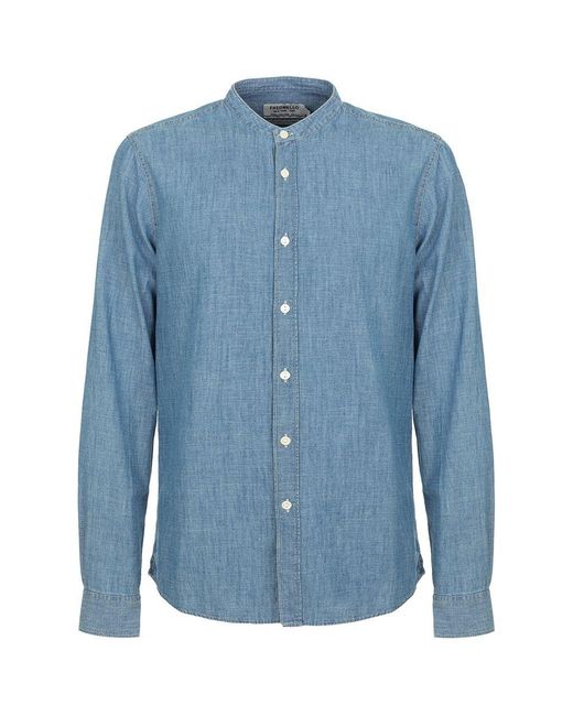 Fred Mello Blue Linen Shirt for men