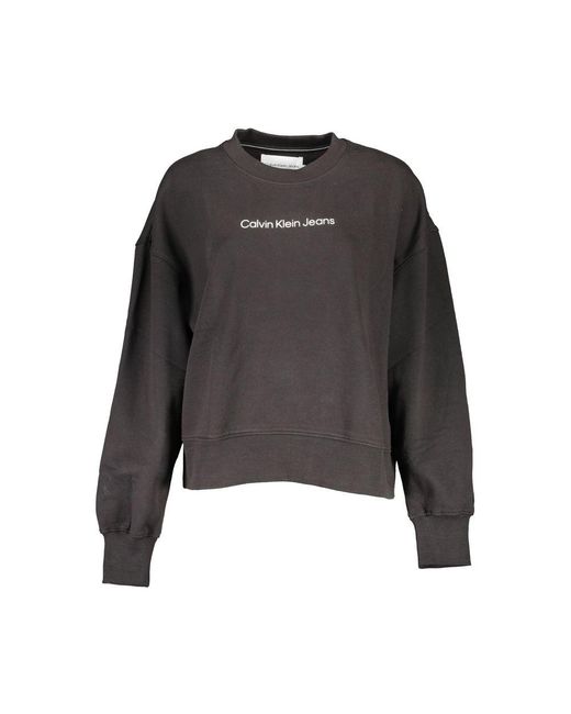 Calvin Klein Gray Elegant Long Sleeve Crew Neck Sweatshirt for men