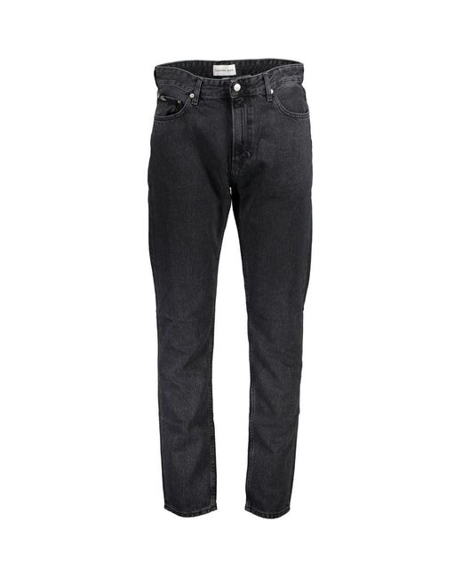 Calvin Klein Blue Chic Washed Effect Dad Jeans for men