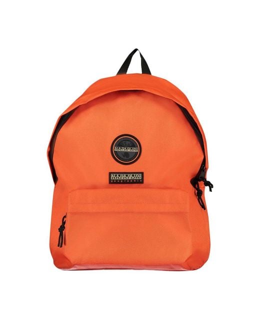 Napapijri Orange Eco-Chic Backpack With Logo Design