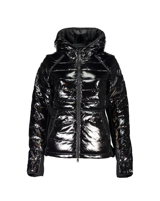 Calvin Klein Black Chic Hooded Nylon Jacket With Contrast Details
