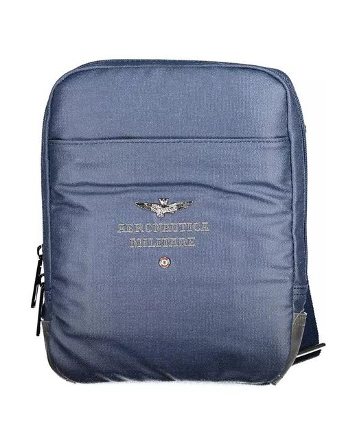 Aeronautica Militare Blue Contrast Detail Shoulder Bag for men