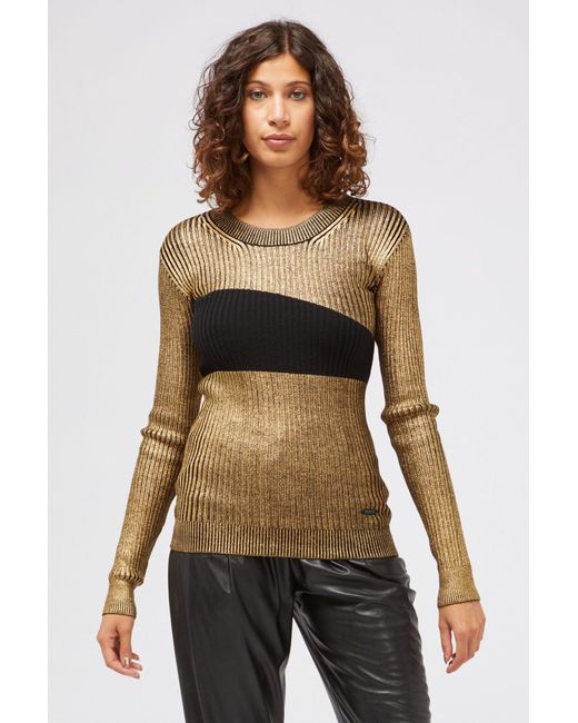 Custoline Gold Wool Sweater | Lyst