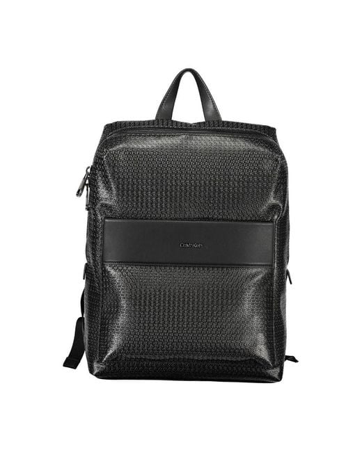 Calvin Klein Black Sleek Urban Traveler Backpack for men