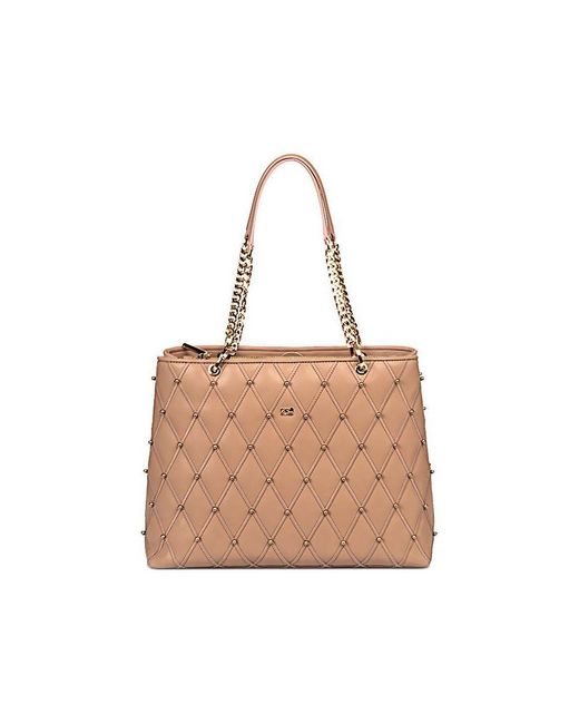 Class Roberto Cavalli Natural Quilted Calfskin Chic Shoulder Bag