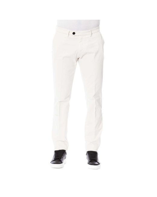 Trussardi White Cotton Jeans & Pant for men