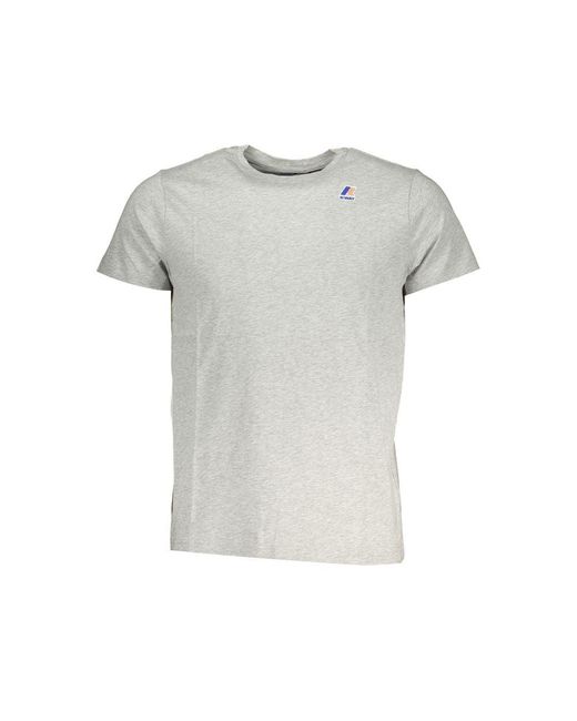 K-Way Gray Cotton T-Shirt for men